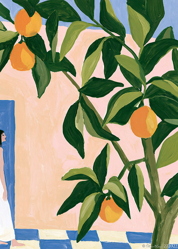 Kitchen art Amalfi lemons painting
