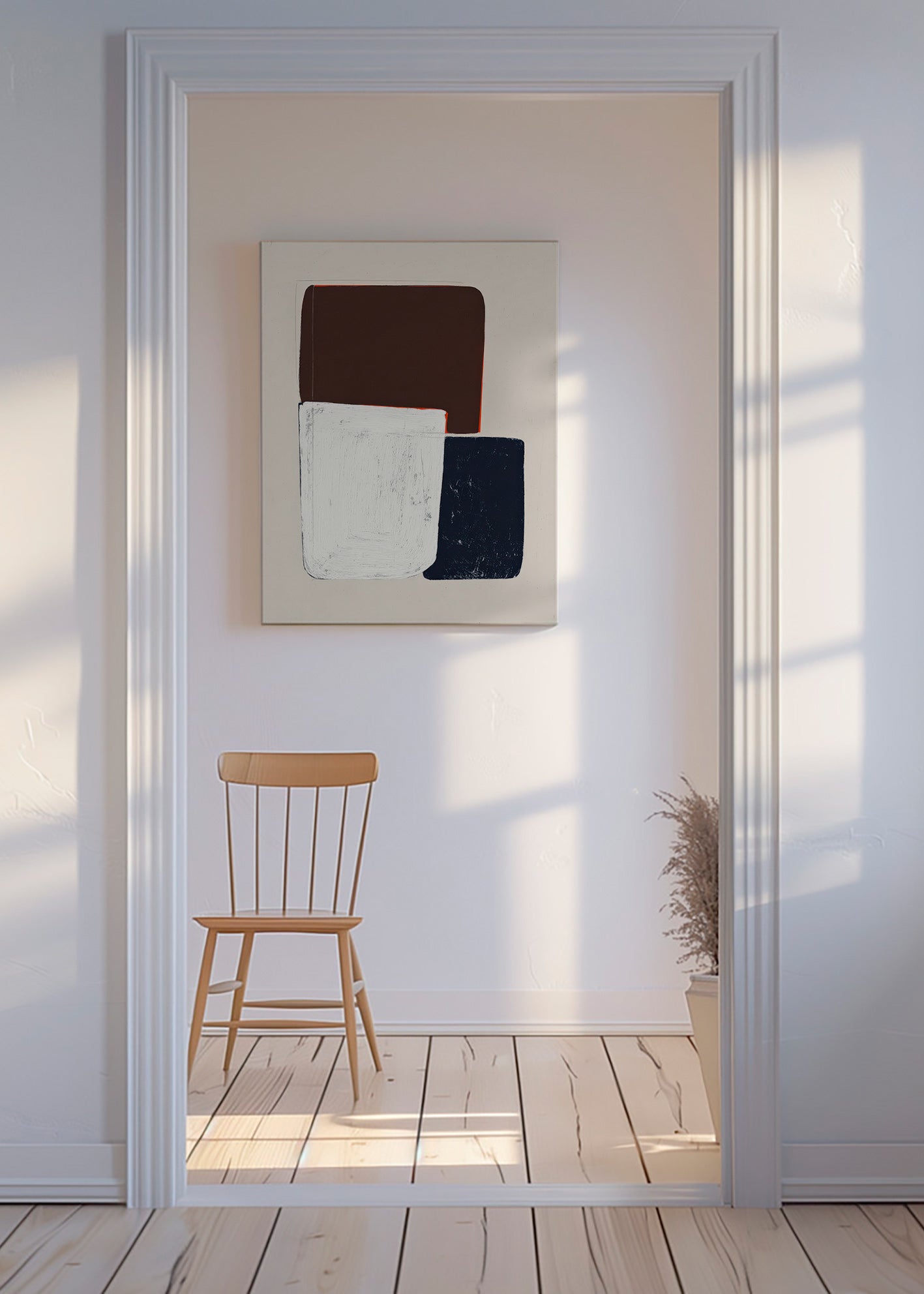 Geometric art with stacked shapes