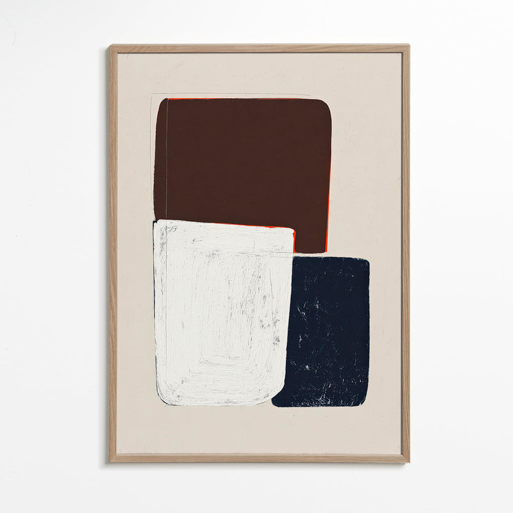 Geometric art with stacked shapes