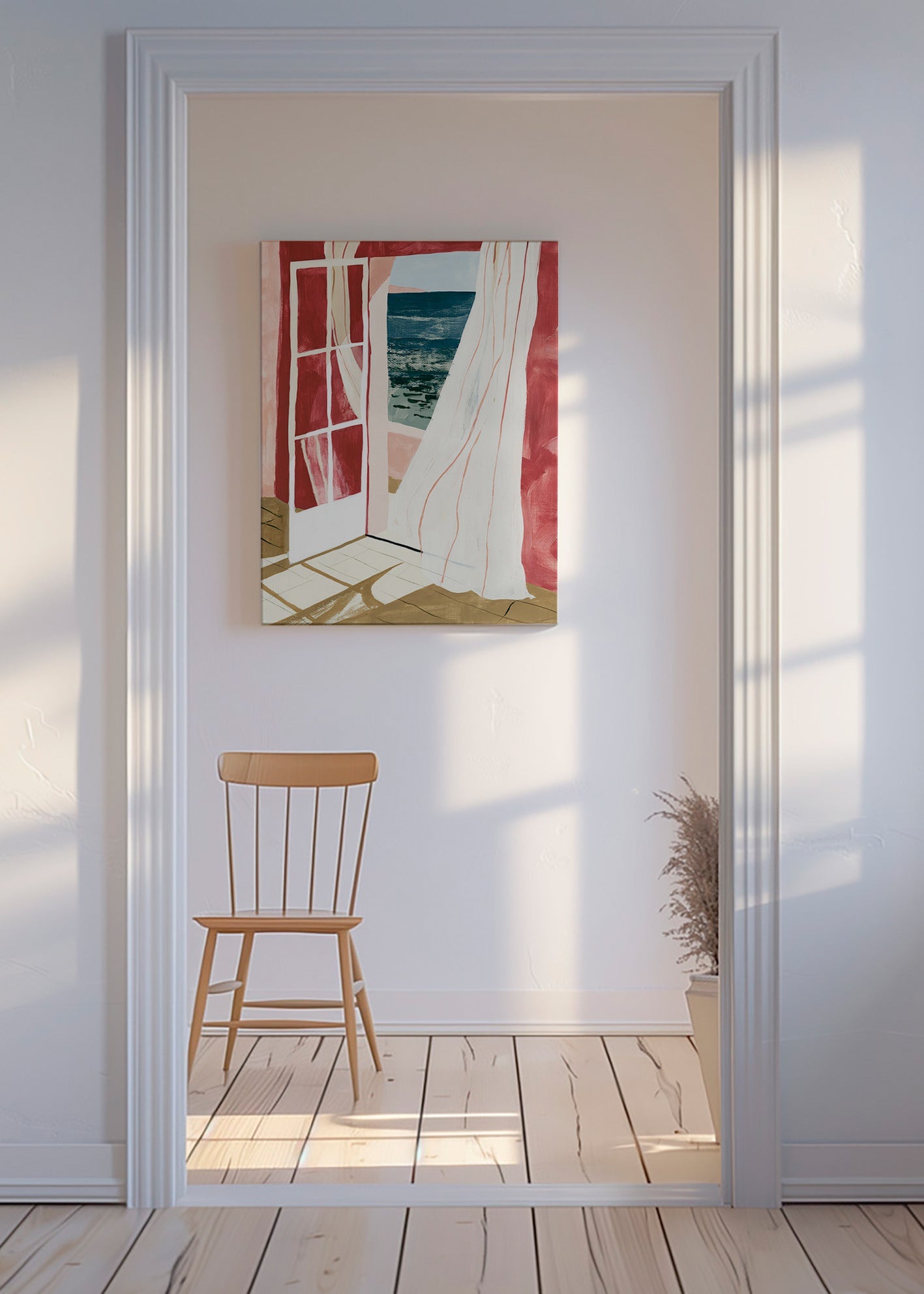 Seaside window landscape