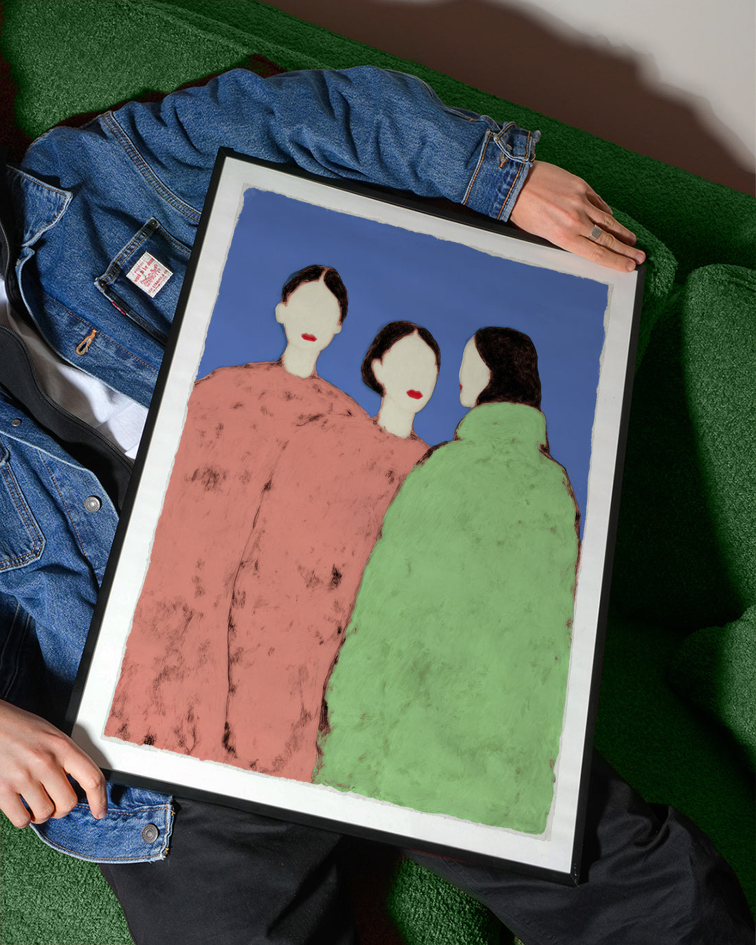 Three Friends - Framed poster detail