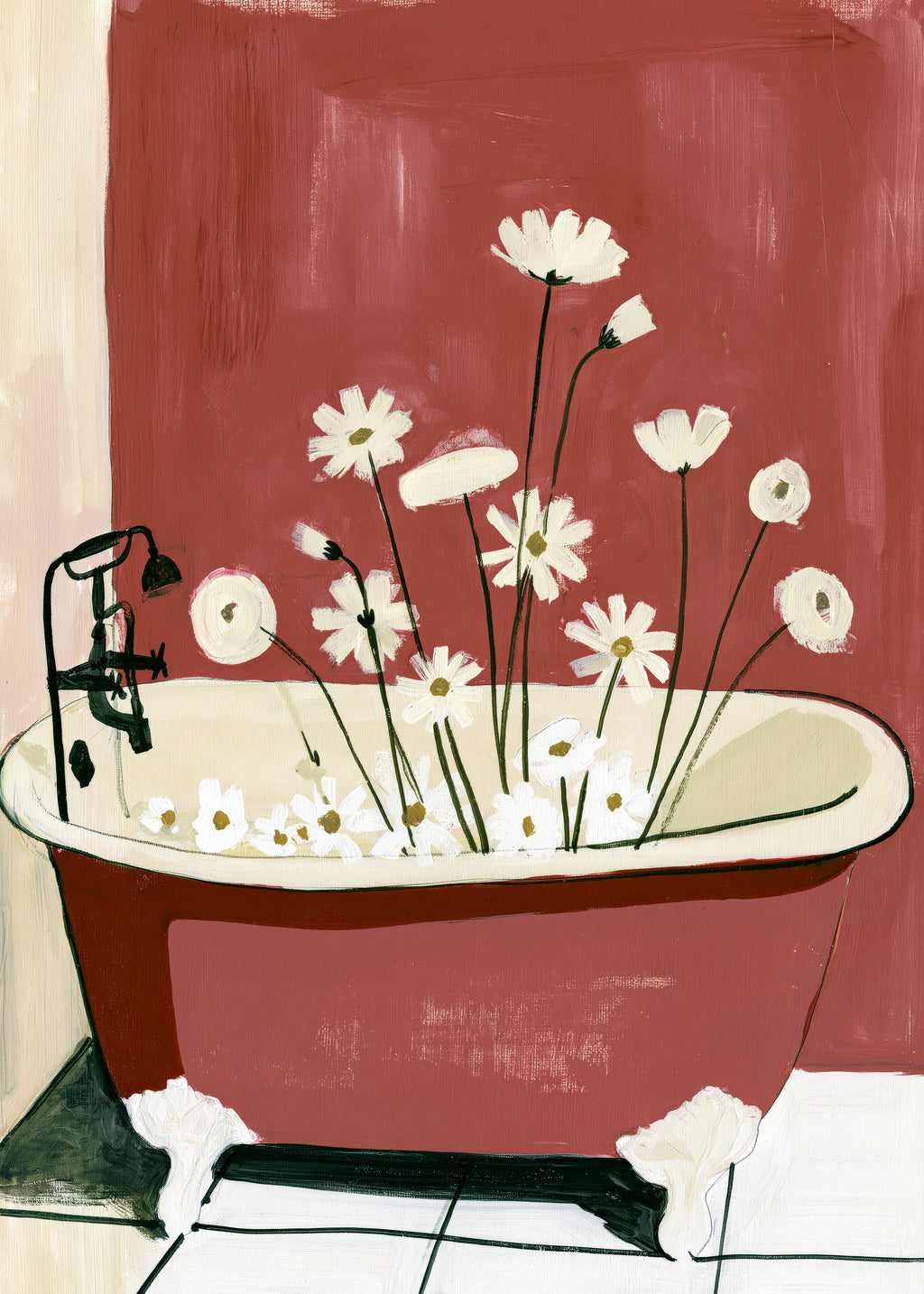 Floral Bath - Unframed art print