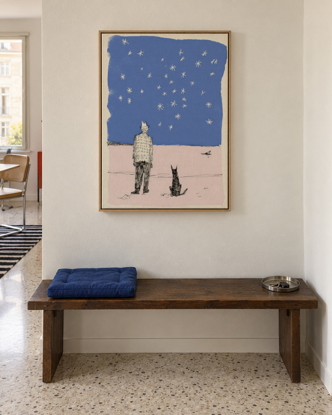 Under the Stars - Framed canvas in an interior