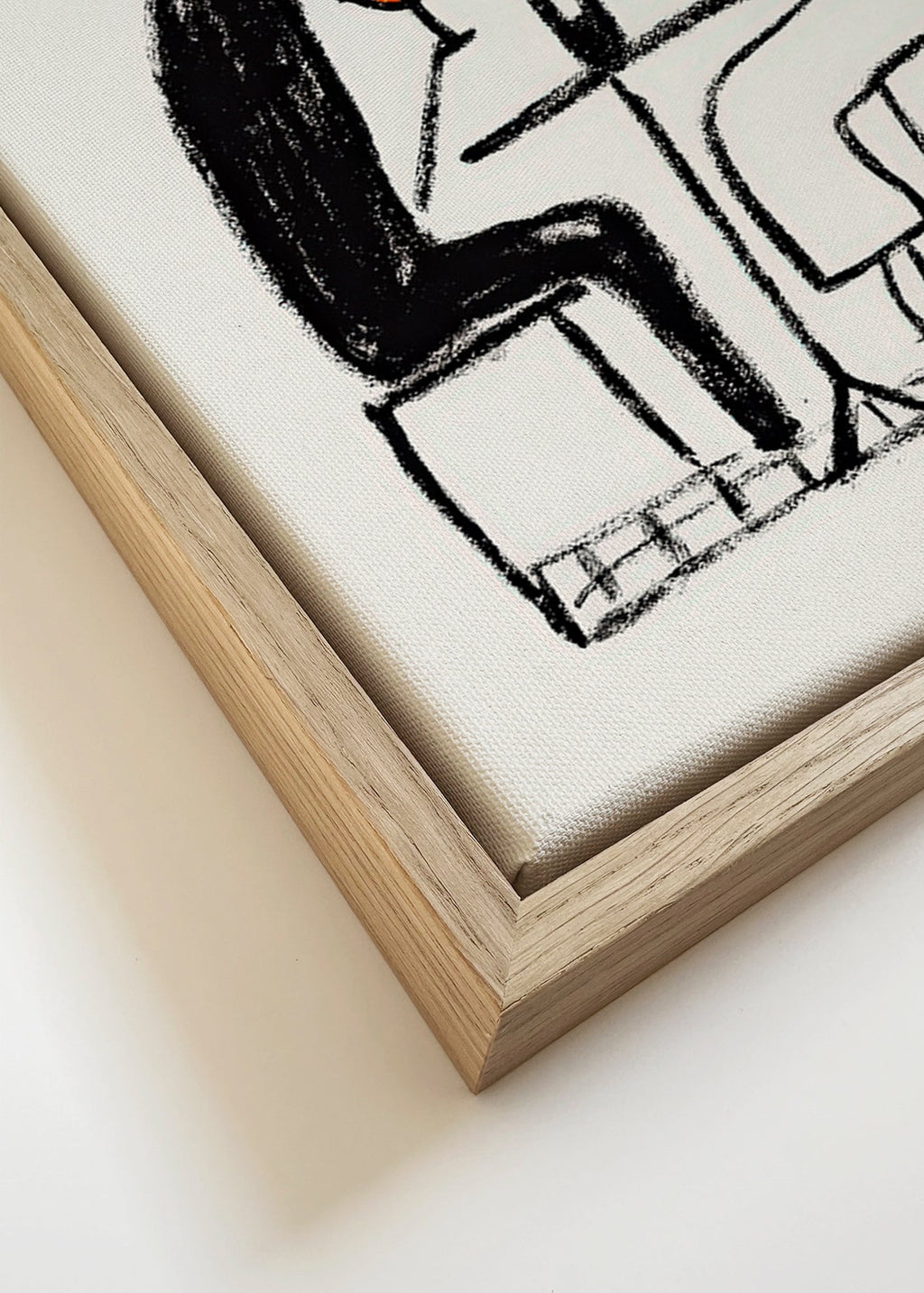 Kitchen art: couple sharing a wine