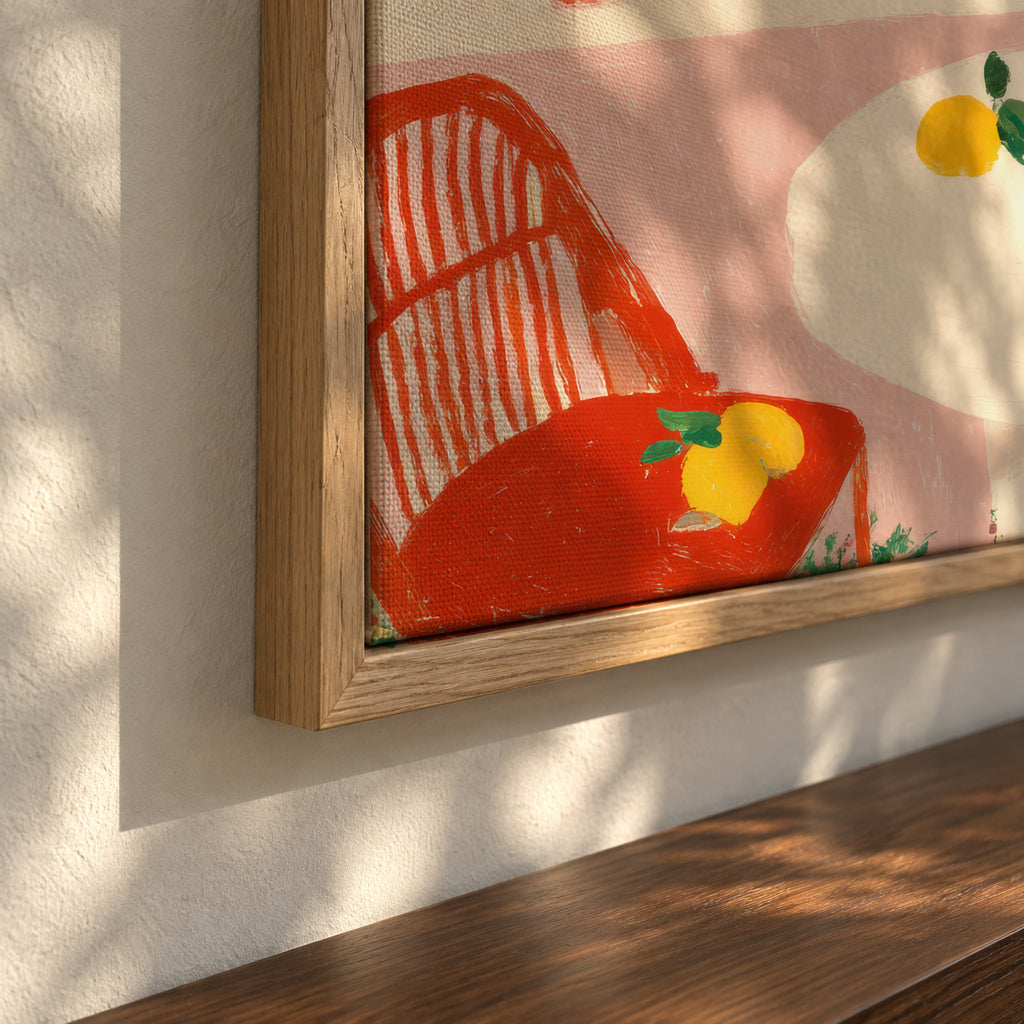 Mediterranean Table - Framed canvas detail