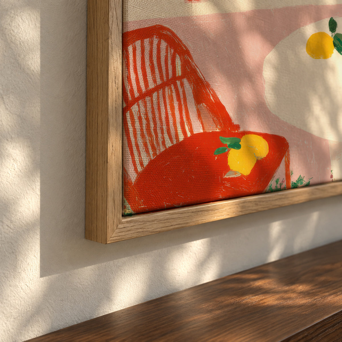 Mediterranean Table - Framed canvas detail
