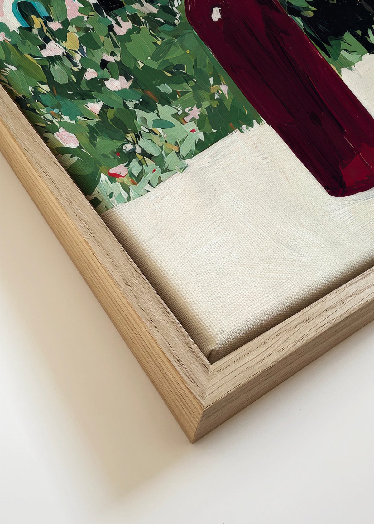 Lemon Courtyard - Framed canvas detail