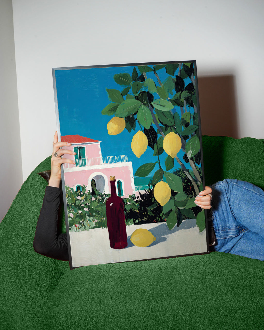 Lemon Courtyard - Framed poster detail