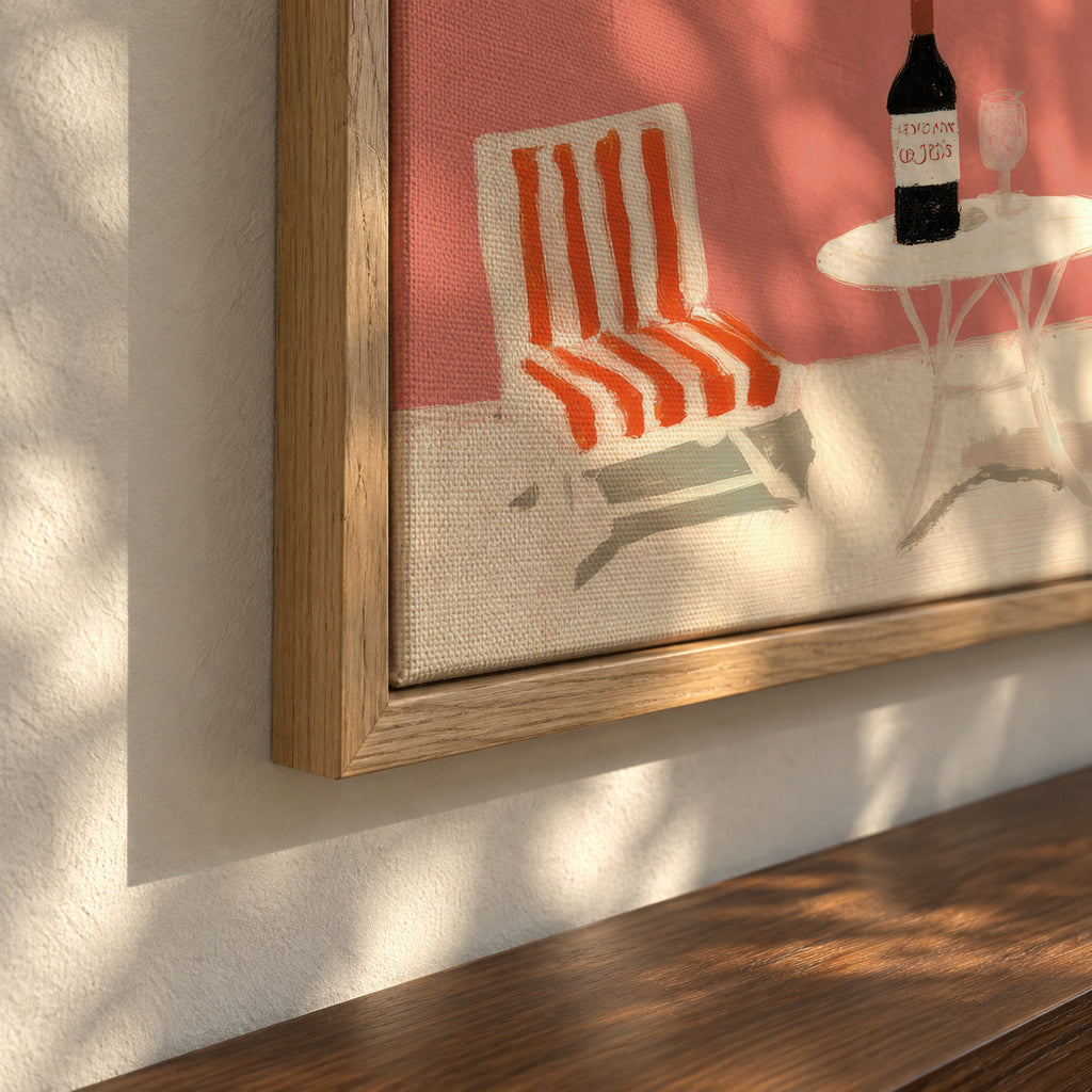 Summer Terrace - Framed canvas detail