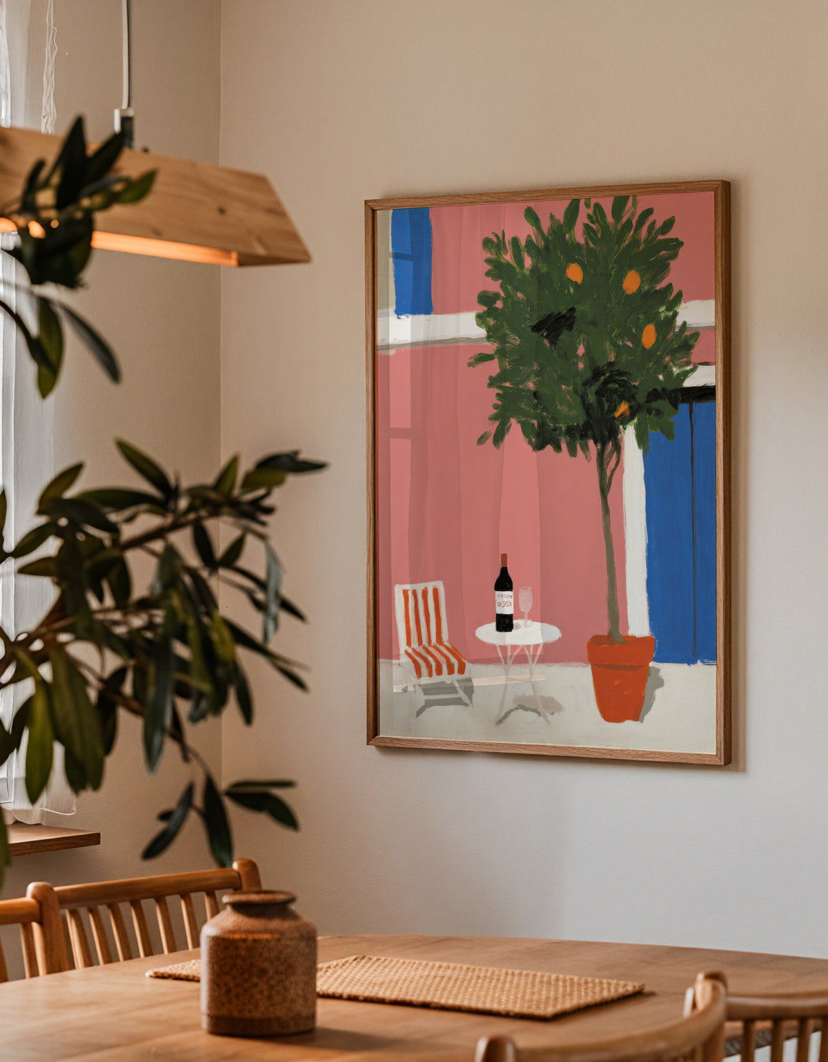 Summer Terrace - Framed poster detail
