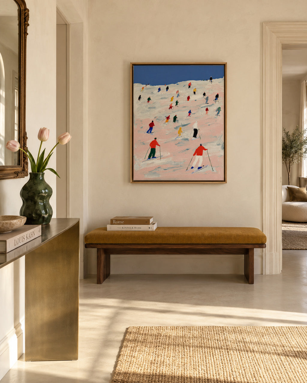 Ski Weekend - Framed canvas in an interior