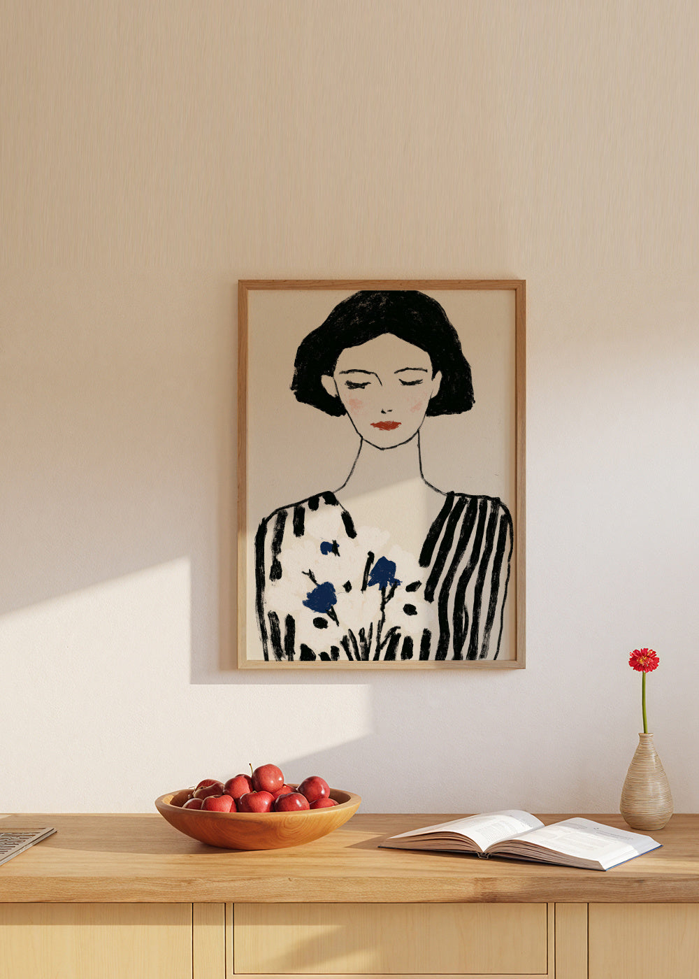 Parisian Portrait - Framed poster in an interior