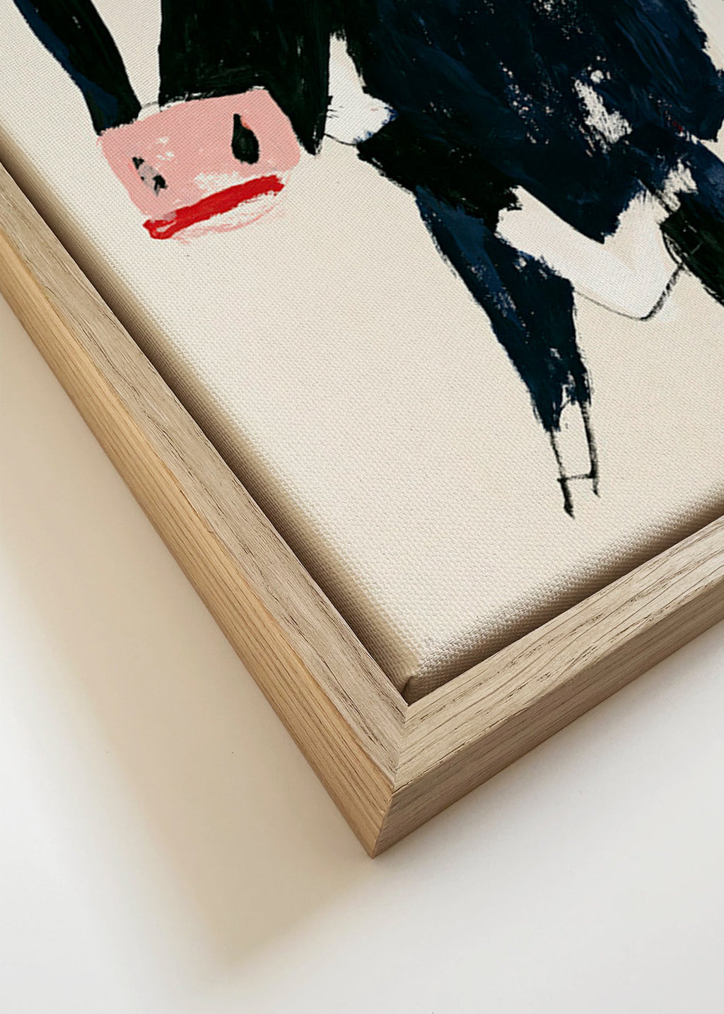 Artwork cow with playful brushstrokes