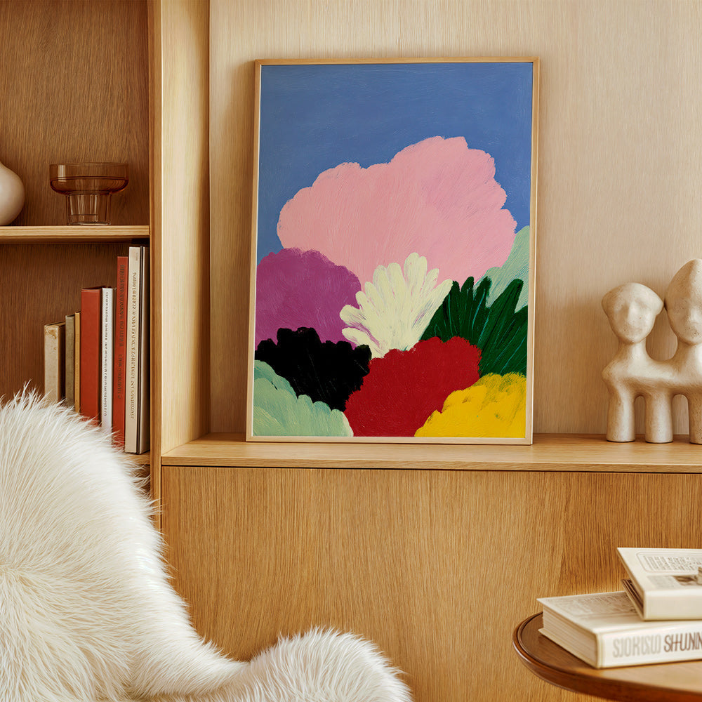 Botanical print Bloomscape with abstract blooms