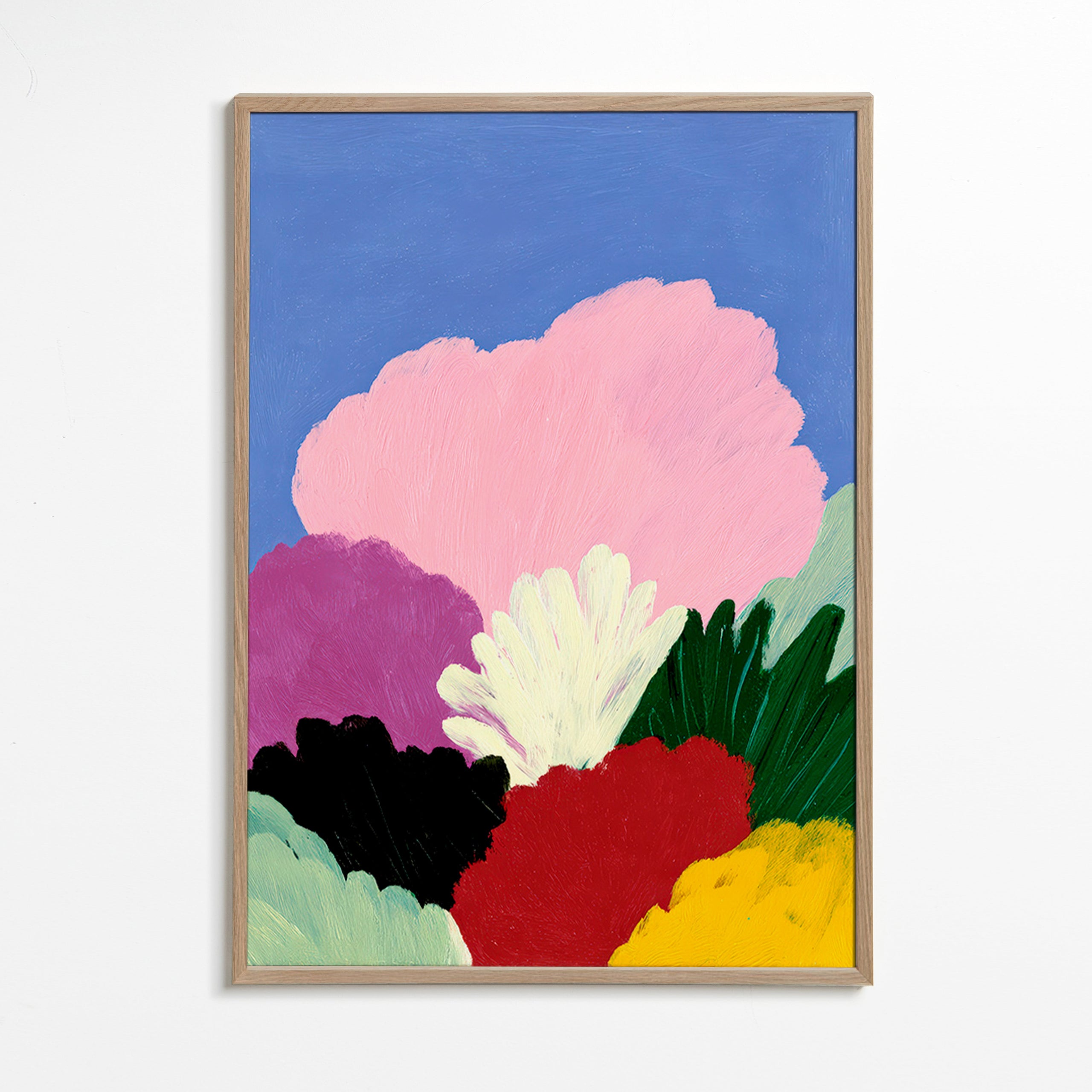 Botanical print Bloomscape with abstract blooms