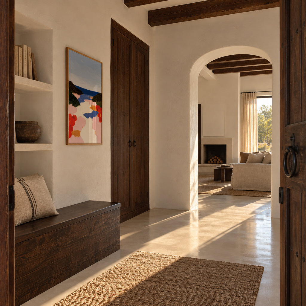 Coastal Bloom - Framed poster in an interior