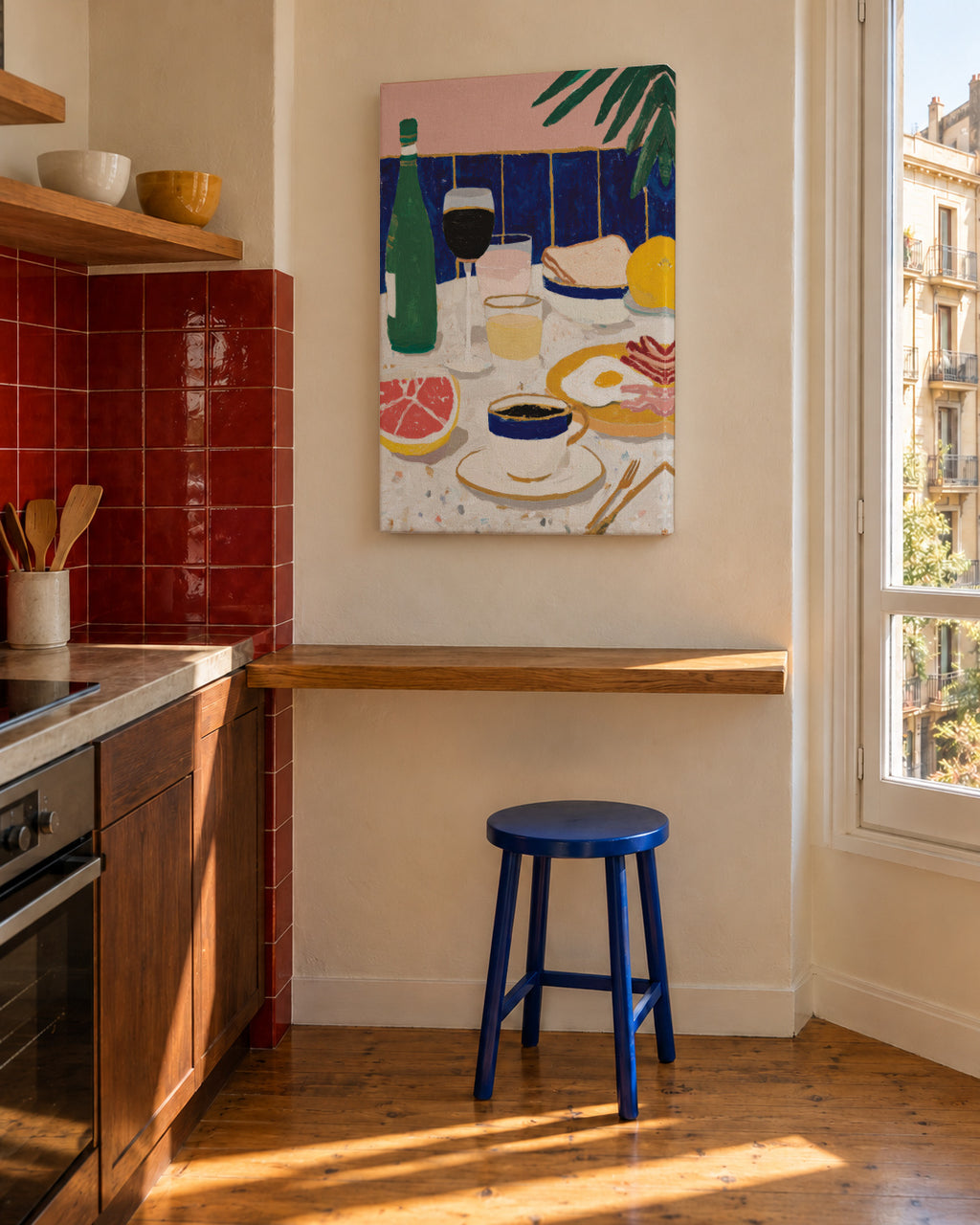 Aperitivo Table - Unframed canvas in an interior