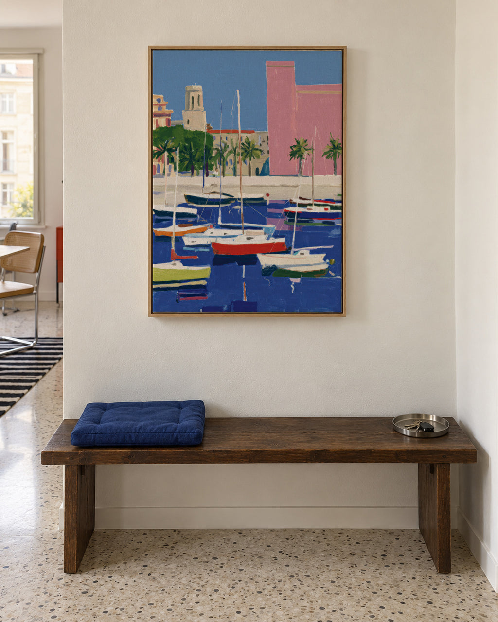 Marina Pastels - Framed canvas in an interior