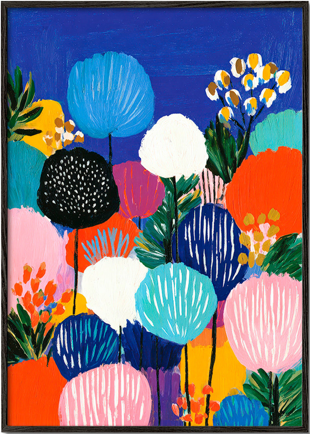 Botanical print: colorful bouquet