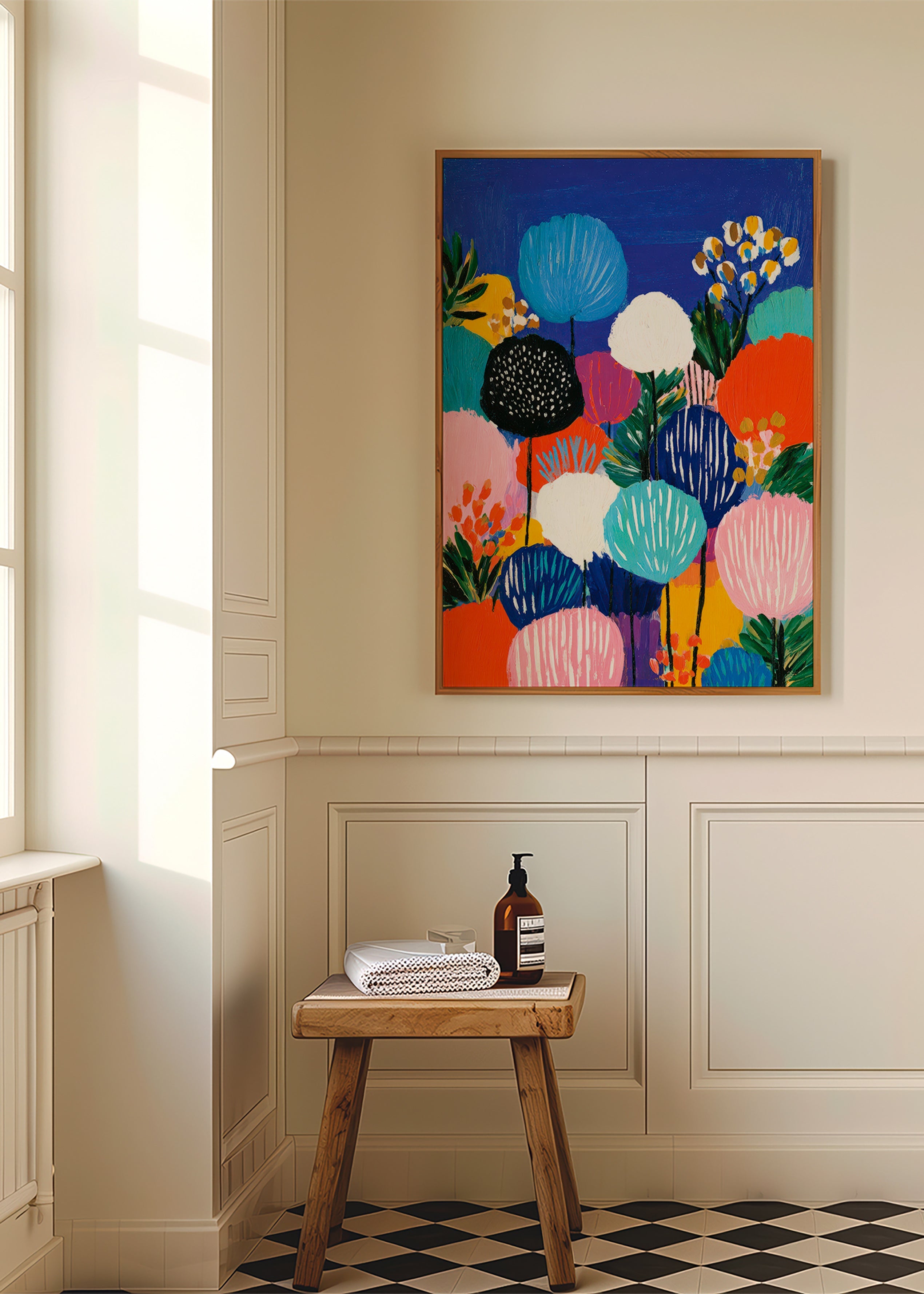 Botanical print: colorful bouquet
