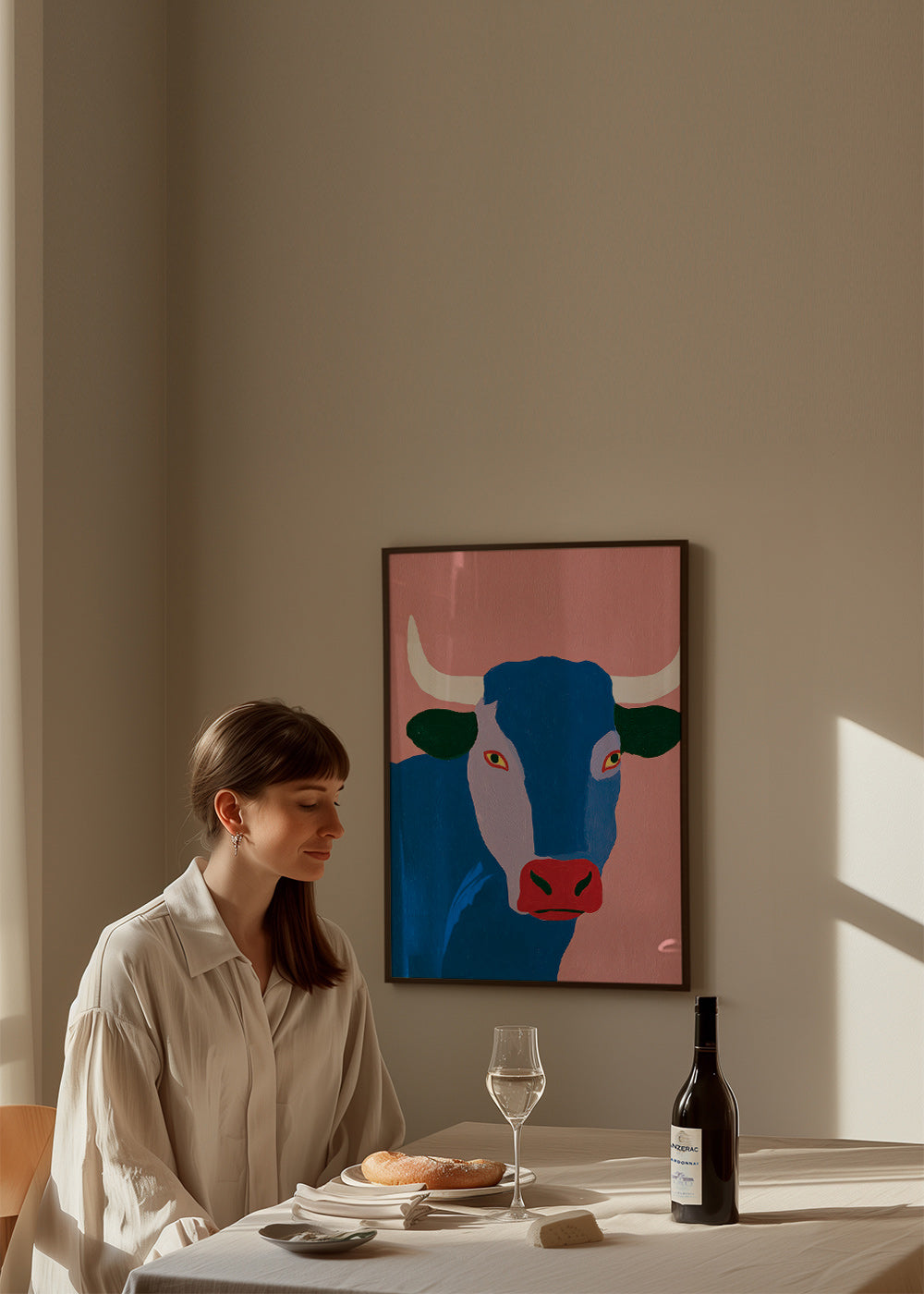 Indigo bull artwork