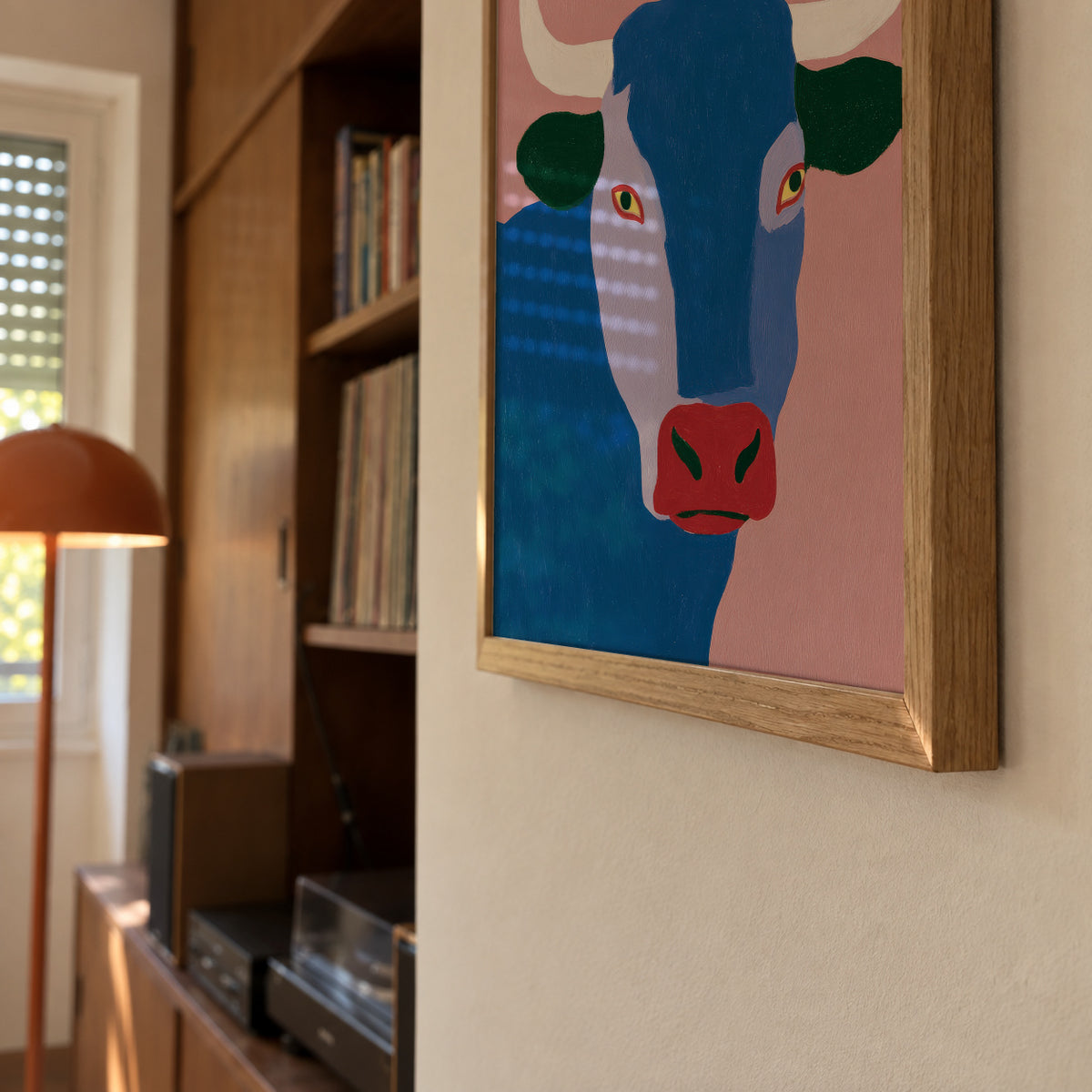 Indigo Bull - Framed poster detail