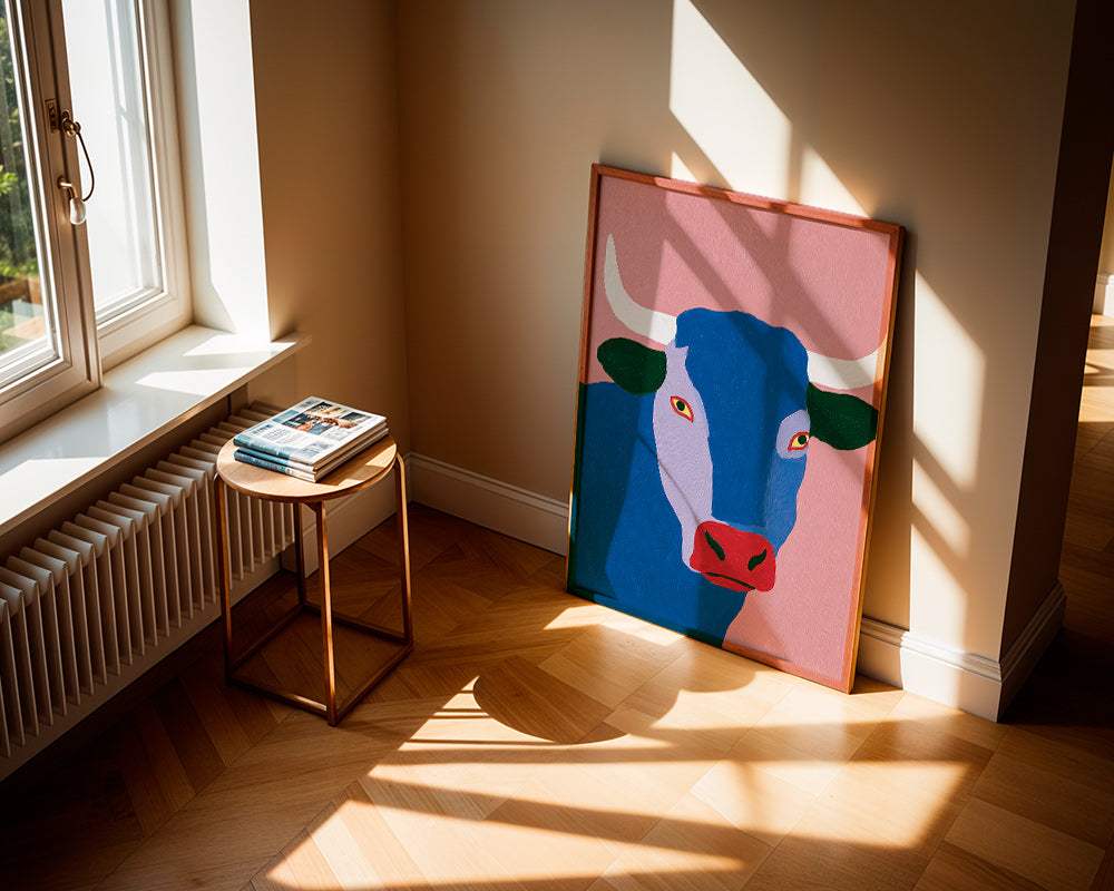Indigo bull artwork