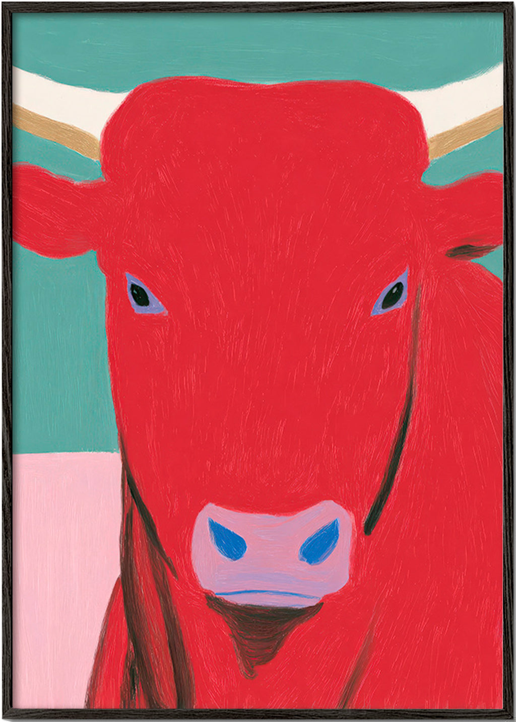 Bull portrait: bold painted study