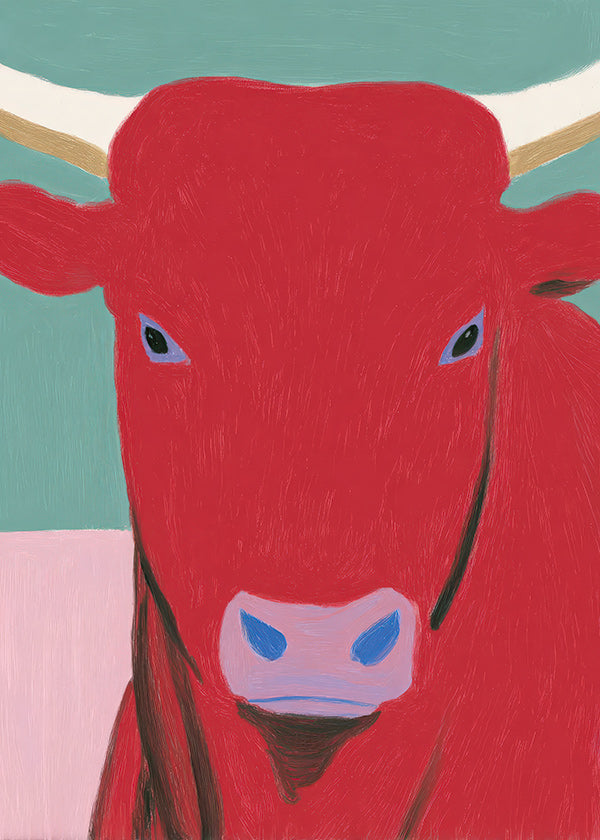 Bull portrait: bold painted study