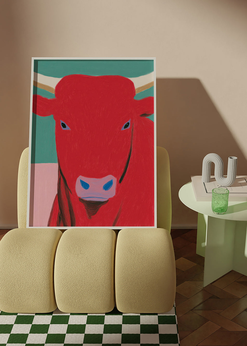 Bull portrait: bold painted study