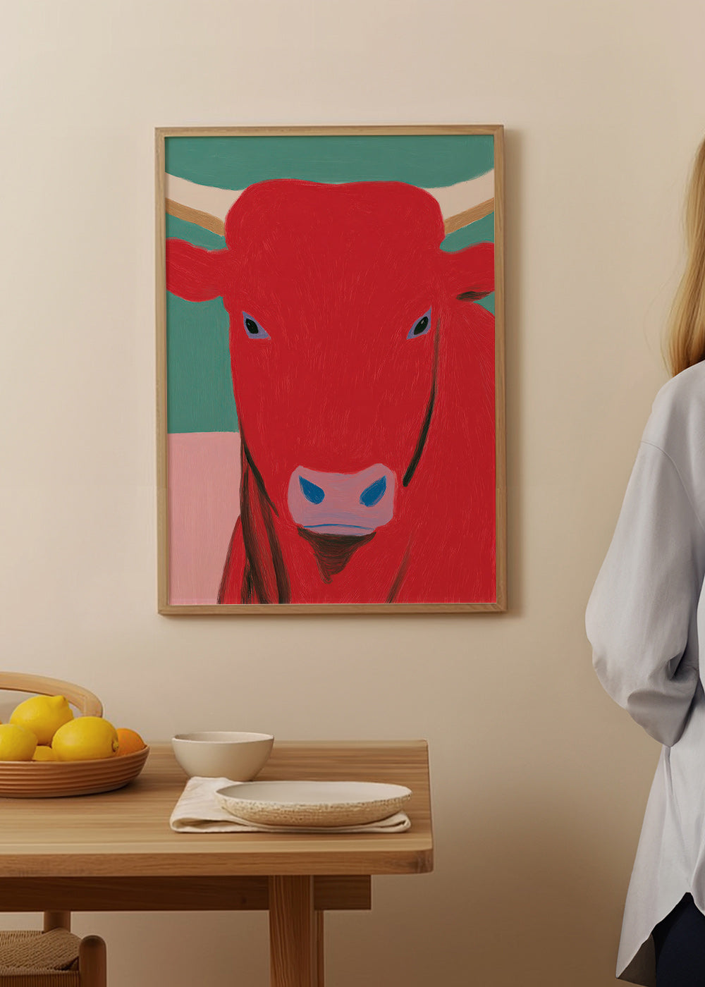 Bull portrait: bold painted study