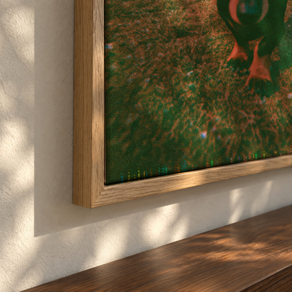 Dog at Dusk - Framed canvas detail