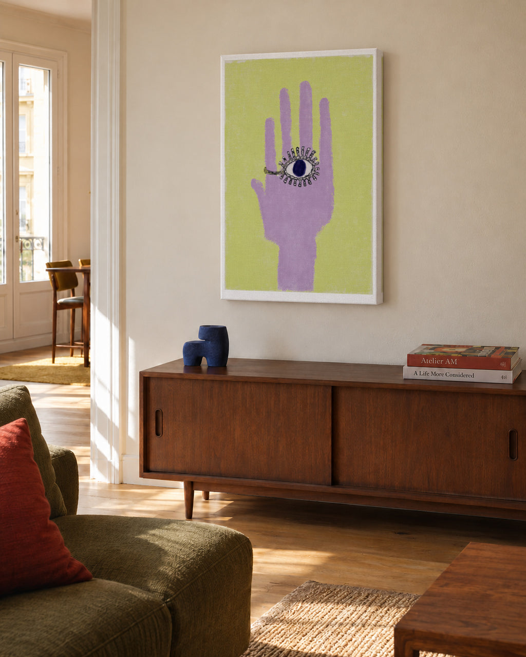 Mystic Hand - Unframed canvas in an interior
