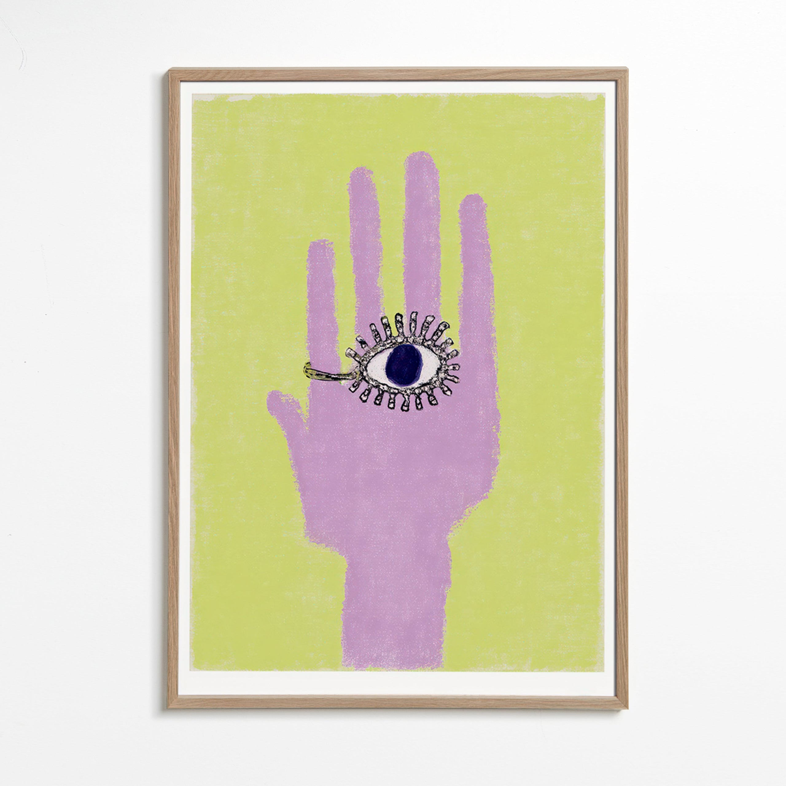 Hand illustration with eye on palm