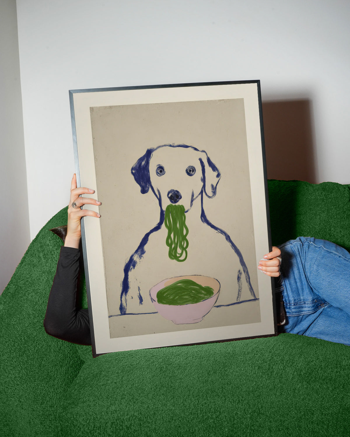 Dinner for Dogs - Framed poster detail