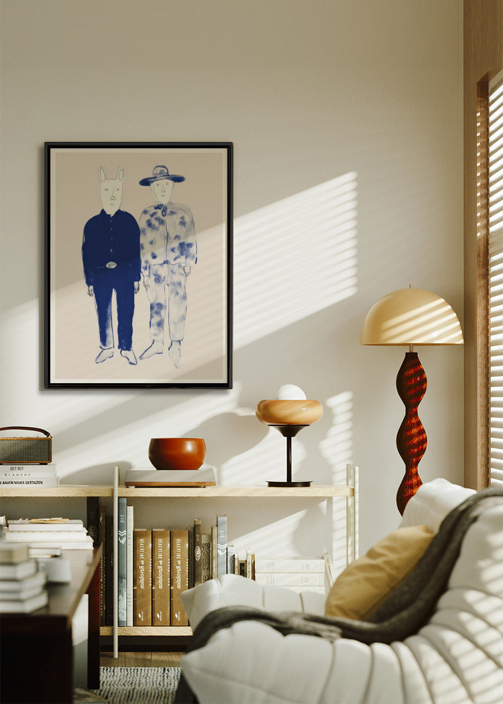 Odd Pair - Framed canvas in an interior
