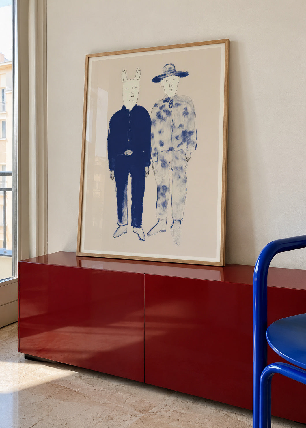 Odd Pair - Framed poster in an interior