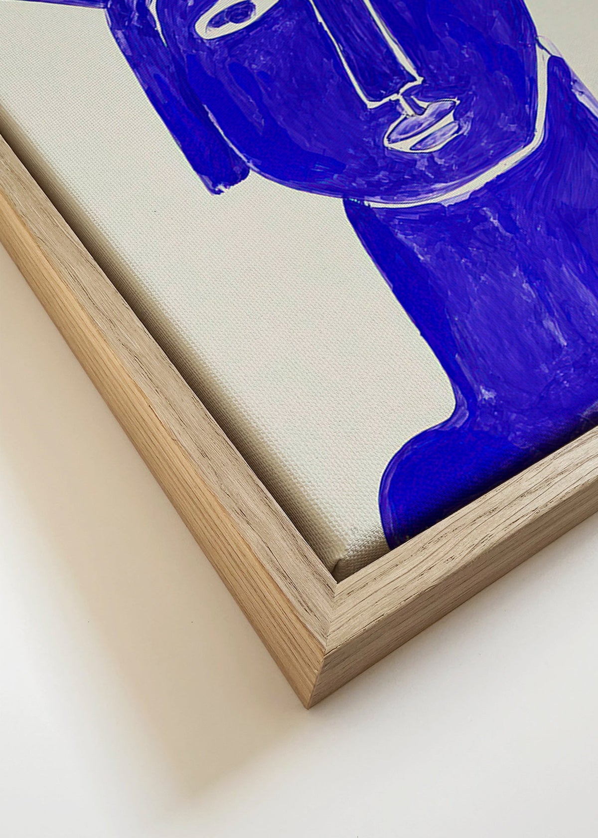 Blue face illustration