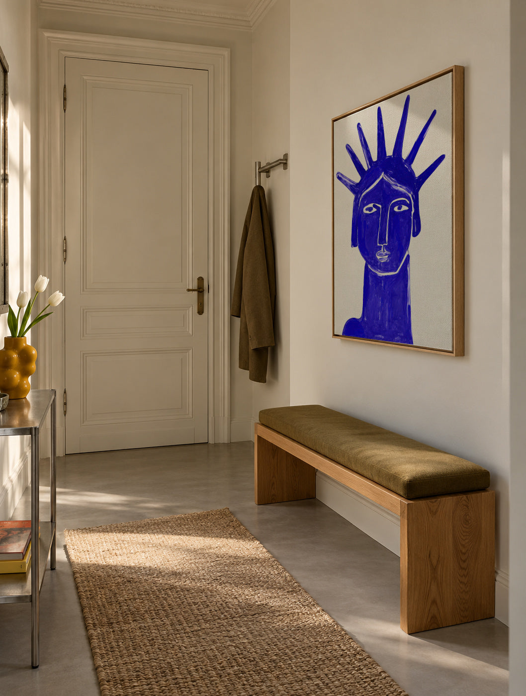 Electric Head - Framed canvas in an interior