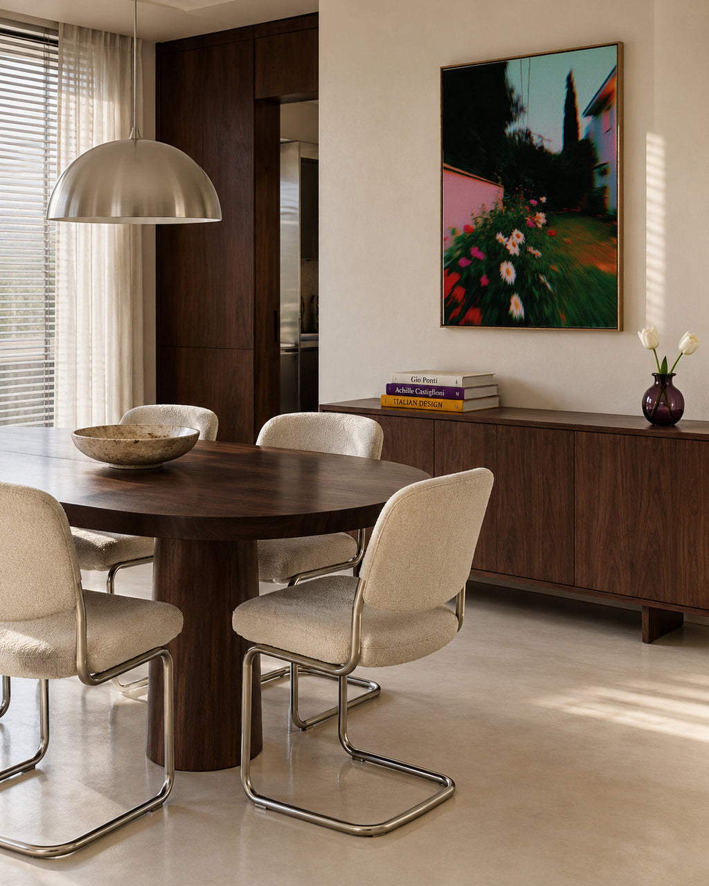 Blurred Garden - Framed canvas in an interior