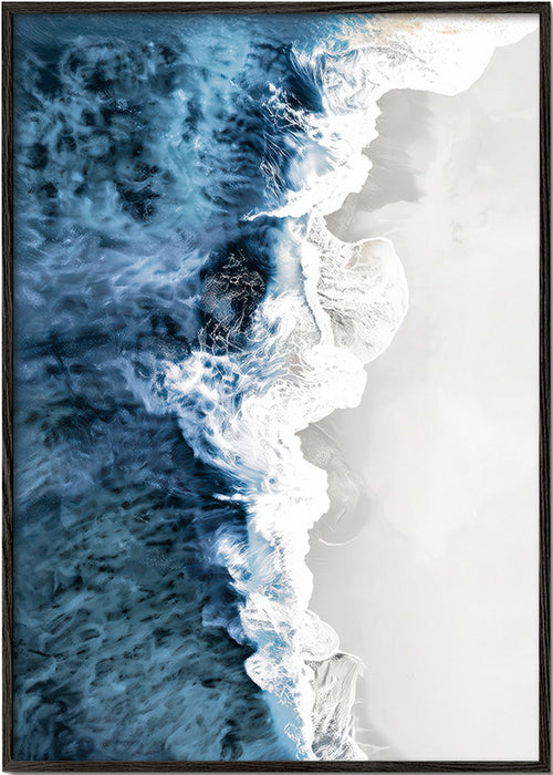 Landscape art with aerial waves and graphic foam
