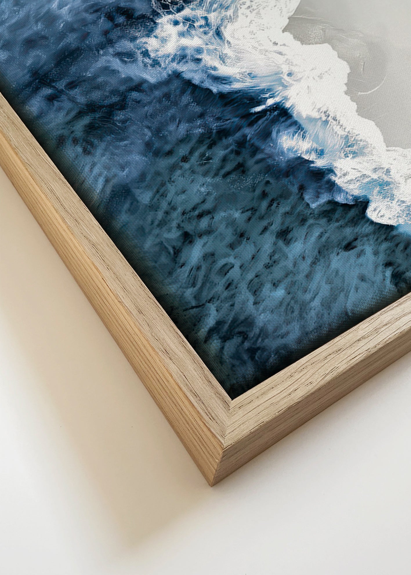 Landscape art with aerial waves and graphic foam
