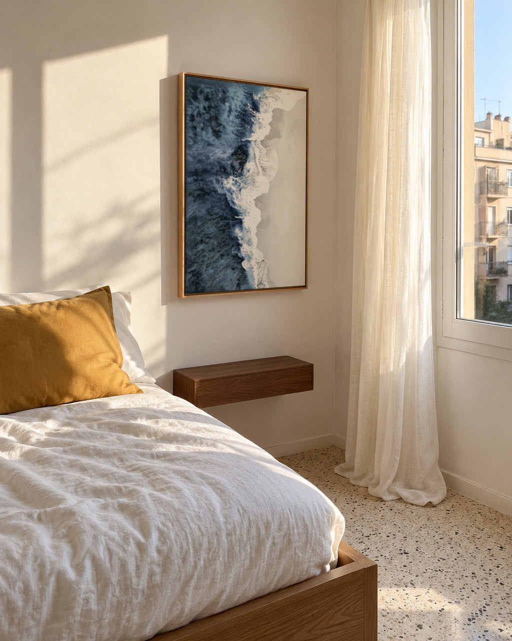 Atlantic Foam - Framed canvas in an interior