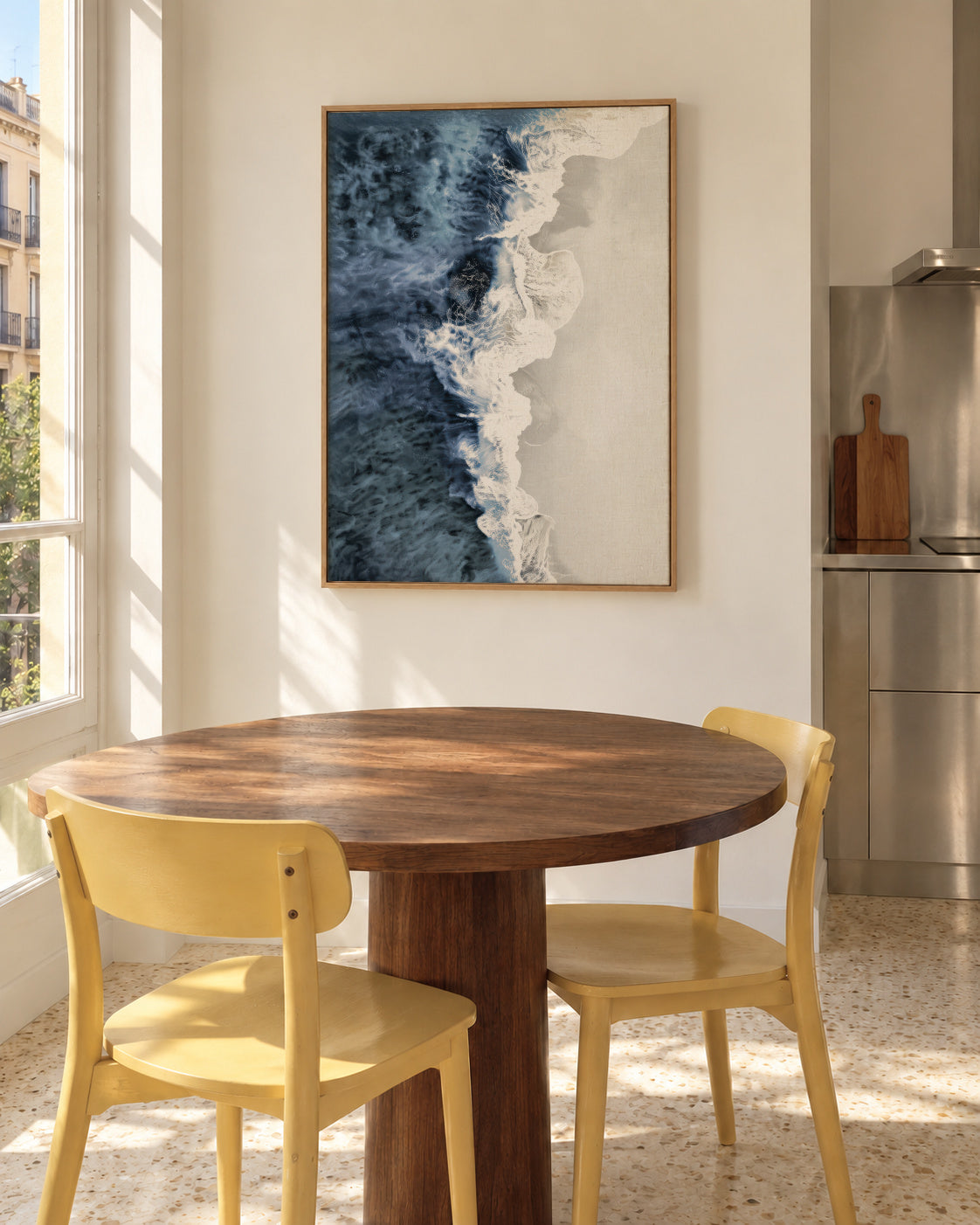 Atlantic Foam - Framed canvas in an interior