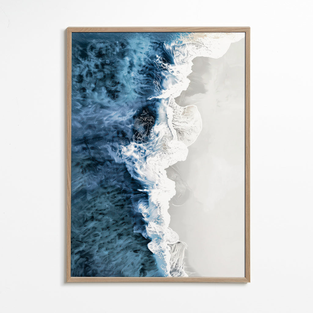 Landscape art with aerial waves and graphic foam