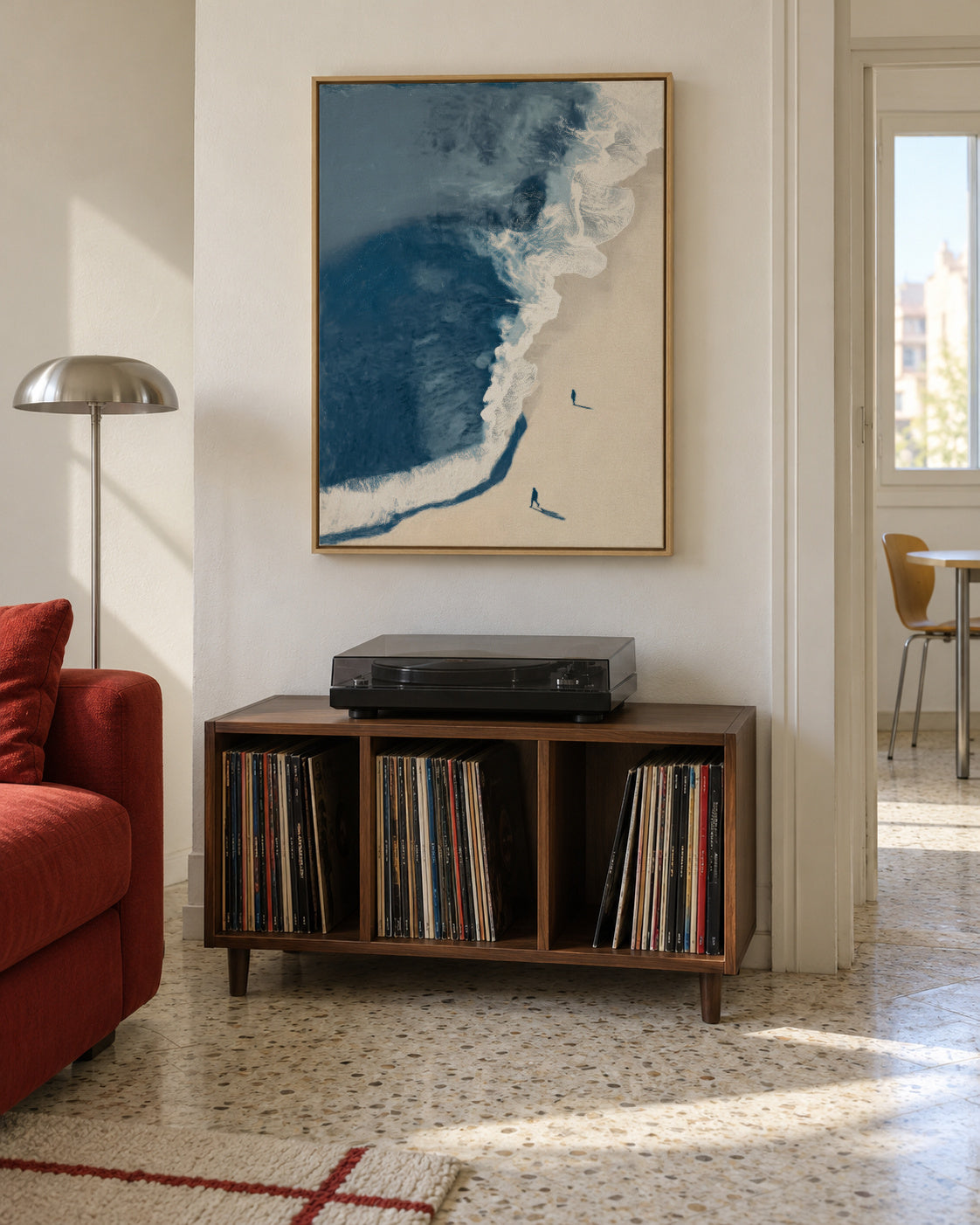 Winter Waves - Framed canvas in an interior
