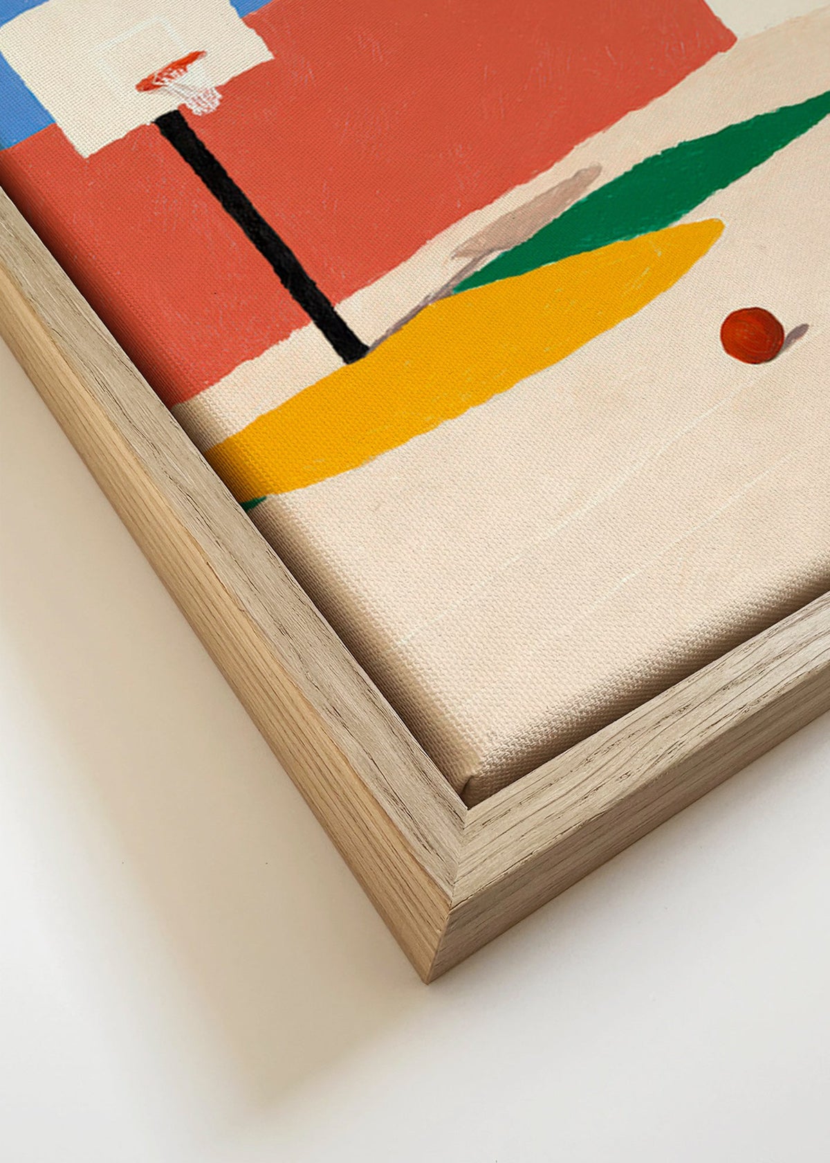 Sports art: minimal court with ball