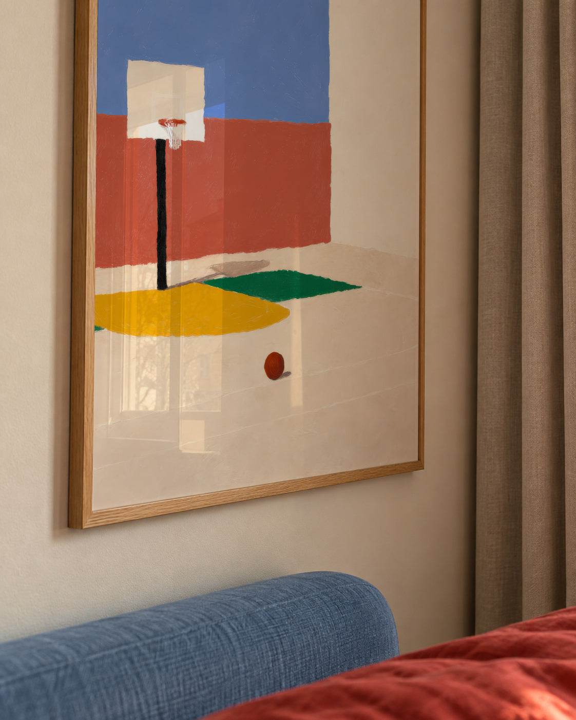 Empty Court - Framed poster detail