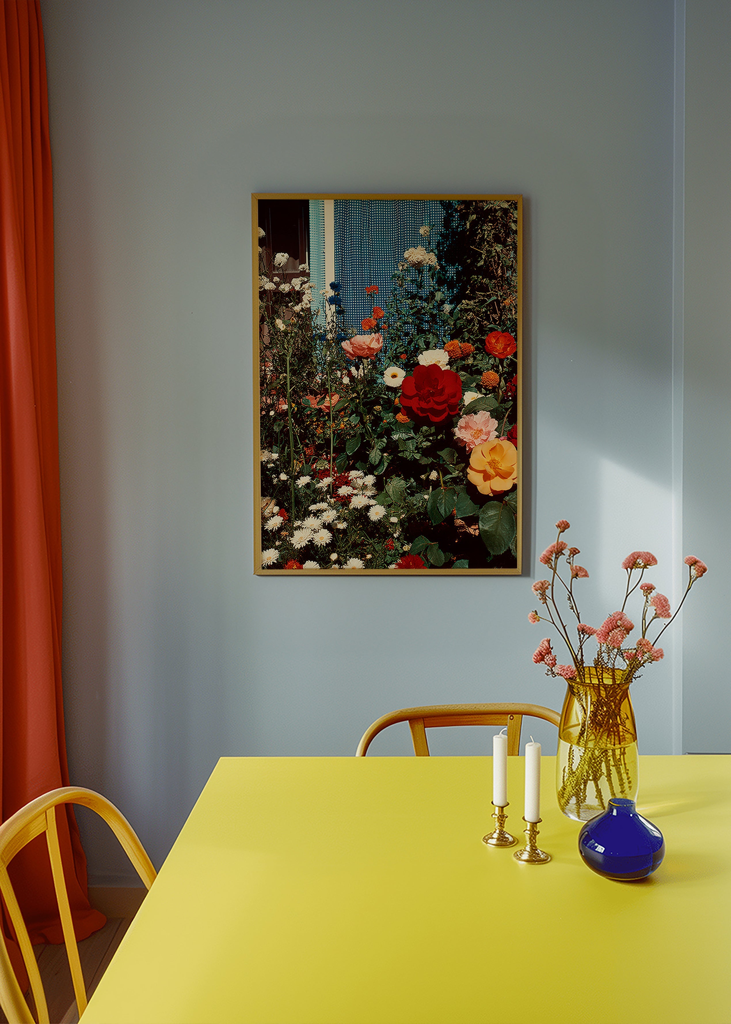Botanical print: garden in bloom