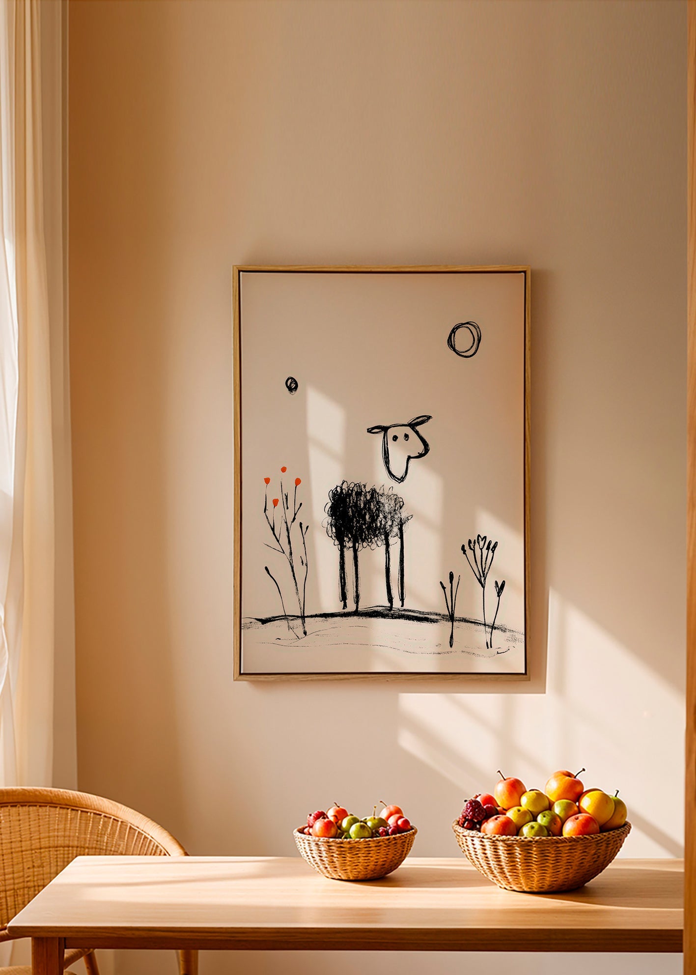 Minimal sheep line drawing